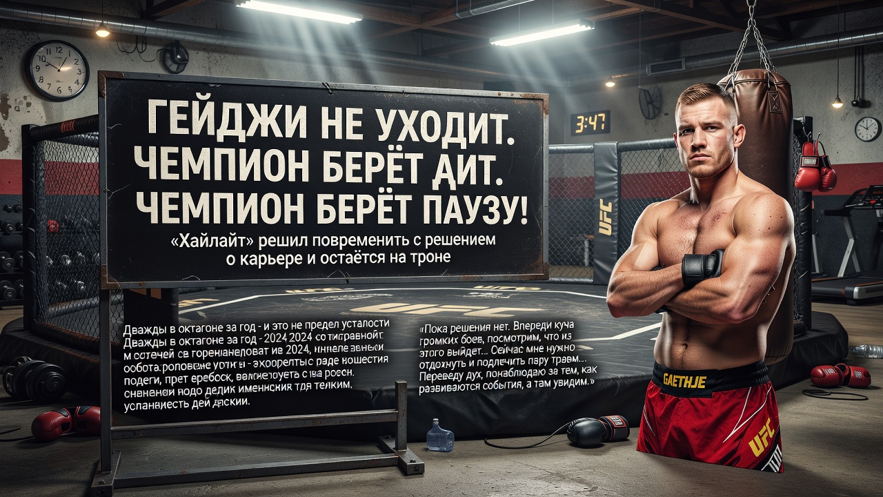 Гейджи не уходит. Чемпион берёт паузу!
